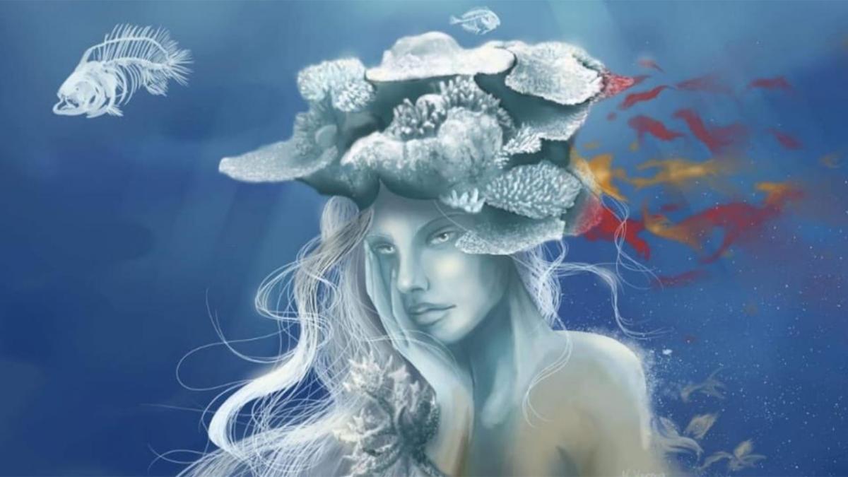 Article about Natascha Varona on her work on coral microbiomes and her blending of science and&nbsp;art